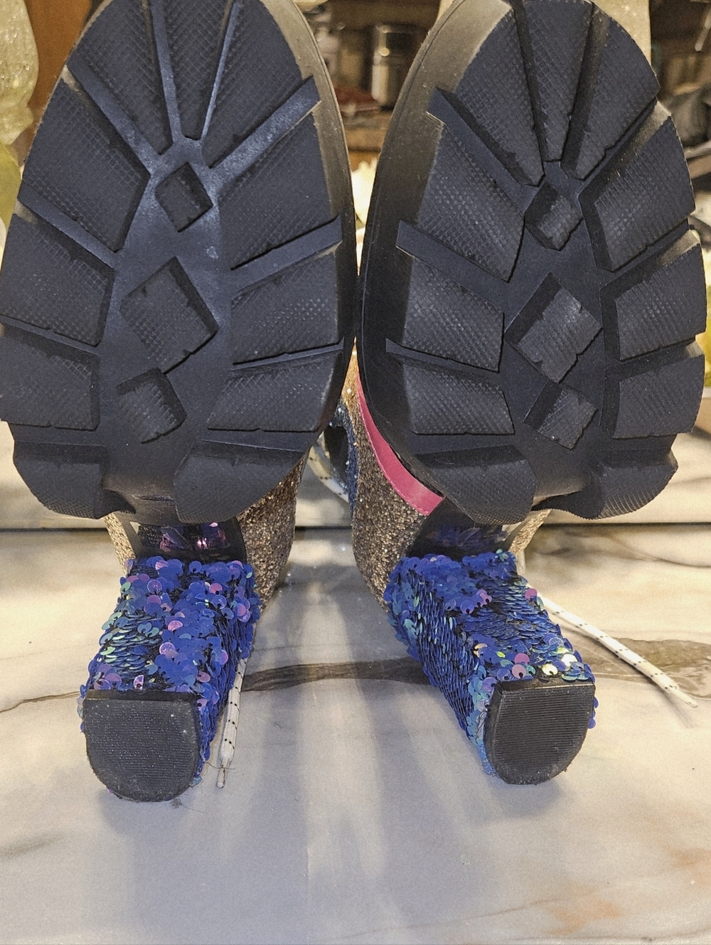 Cape Robbin Heeled Boot Sequin Platform - Picture 2 of 5